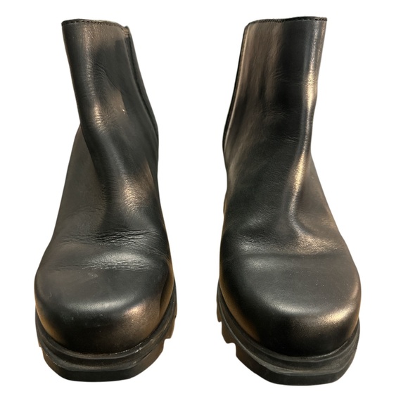 Sorel Joan of Arctic Wedge III Women's 5.5 Zip ankle/Chelsea Boot Black leather - Picture 3 of 9
